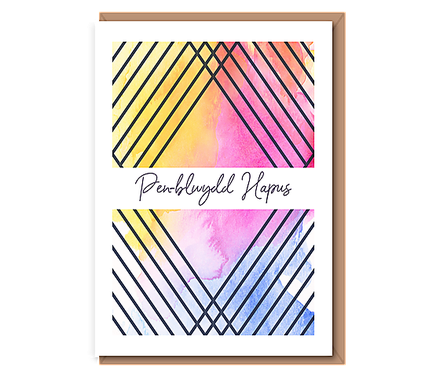 Penblwydd Hapus (diamond stripes)
