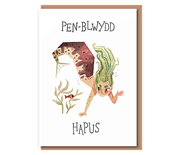 “Salmon Mermaid” Pen–blwydd Hapus